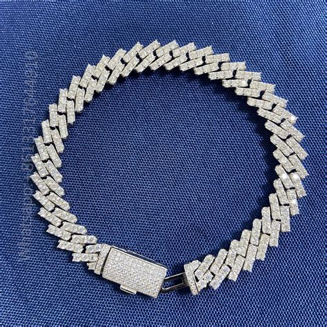 cuban link bracelet real diamonds